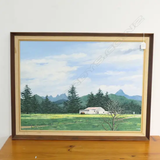 ALAN STOKES, OIL ON BOARD, LANDSCAPE