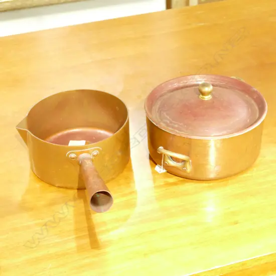 2 FRENCH VINTAGE COPPER POTS