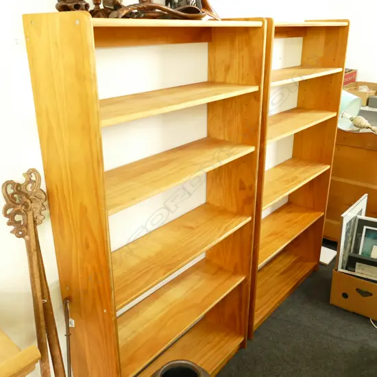 2 PINE BOOKCASES