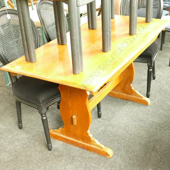 OAK REFRECTORY TABLE - 730MM H X 1042MM L X 670MM W