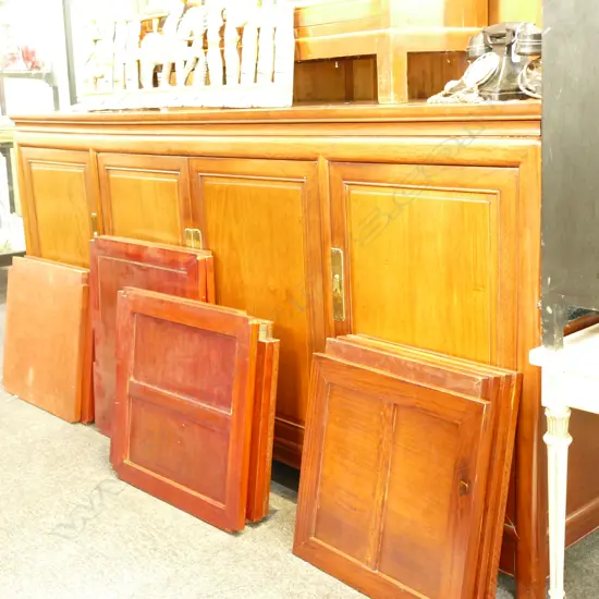 CHINESE TEAK 4 DOOR SIDEBOARD
