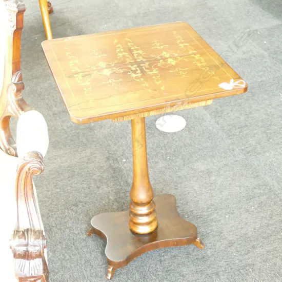 SORRENTO INLAY PEDESTAL OCCASSIONAL TABLE