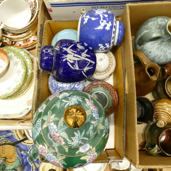 BOX LOT ASST GINGER JARS