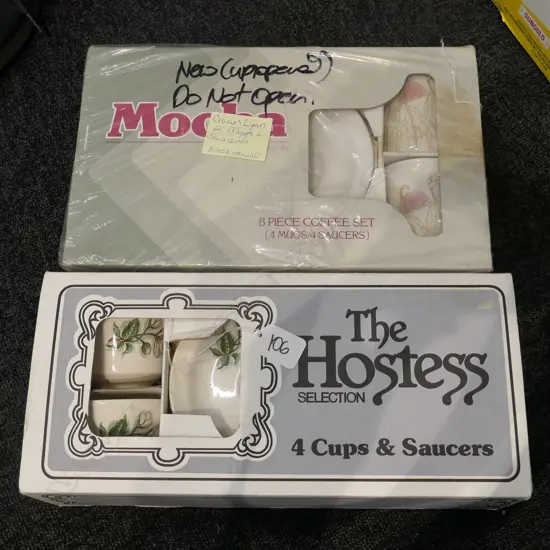 2 BOXED CROWN LYNN AS NEW BOXED CUP & SAUCER SETS
