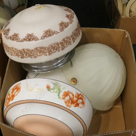 BOX LOT FROSTED LIGHT SHADES