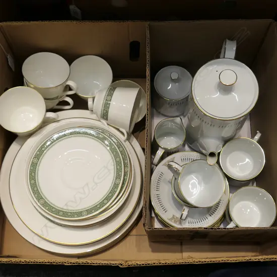 BOX ROYAL DOULTON PART DINNERSERVICE, NORITAKE COFFEE SET