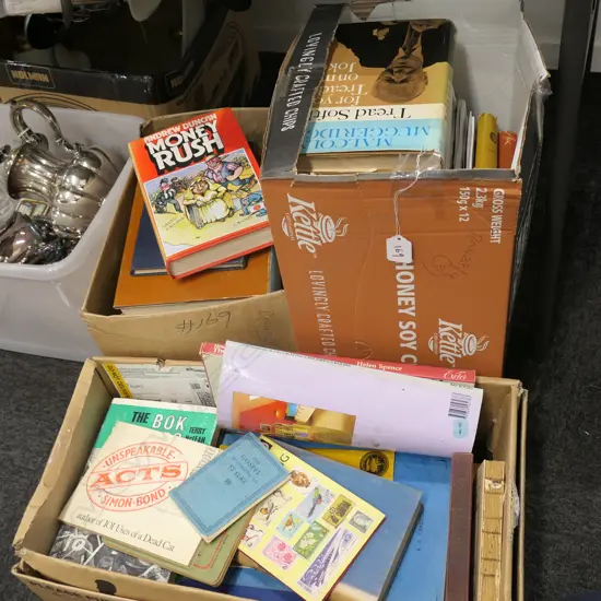 3 BOXES OF ASST BOOKS