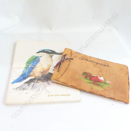 7 AIR NZ LGE MENU'S + SMALL POSTCARD ALBUM 