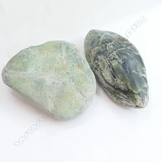2 SMALL POUNAMU BOULDERS RIVER WORN 