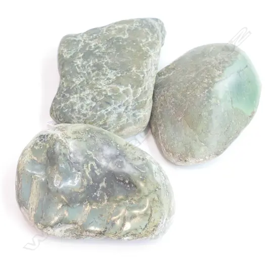 3 SMALL POUNAMU BOULDERS RIVER WORN 