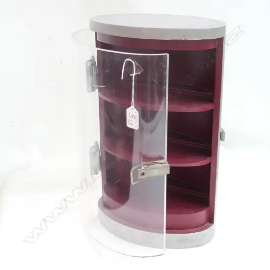 VINTAGE HEAVY ALUMINIUM WATCH? DISPLAY CABINET