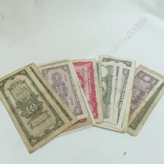 SELECTION VARIOUS CHINESE BANKNOTES