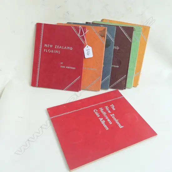 7 BERTRAND TYPE NZ COIN ALBUMS, PARTIAL FILLED