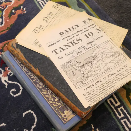 2 OLD ROYALTY BOOKS + 2 OLD NEWSPAPERS