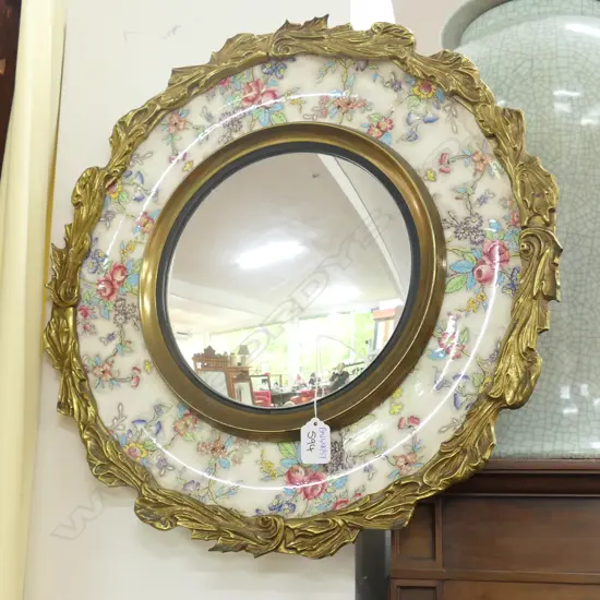 CONVEX CERAMIC WALL MIRROR 500MM DIA