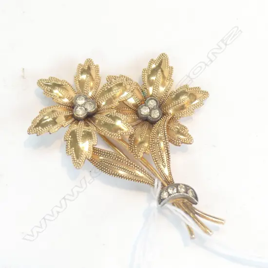GERMAN ROLLED GOLD VINTAGE BROOCH