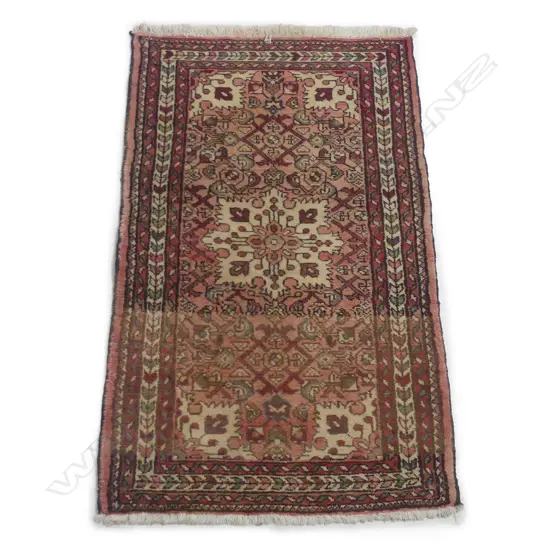 IRANIAN WOOL RUG, FADING TO ONE THIRD, 700 x 1200mm