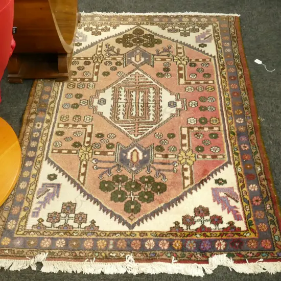 HAND KNOTTED ARDEBIL RUG 1400MM X 1050MM FADED