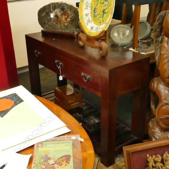 HARDWOOD CONSOLE TABLE 1200 X 400 X 810MM