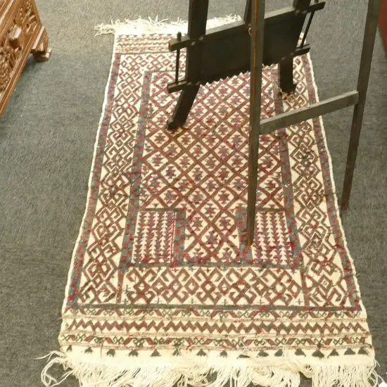 EXTRA WEFT WOVEN PRAYER RUG 144 X 82 CM 