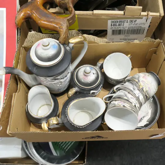 JAPANESE 18PC PORCELAIN DRAGON TEA SET 