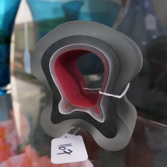 ART GLASS SCULPTURE CUT SECTION BY DOMINIC BURRELL