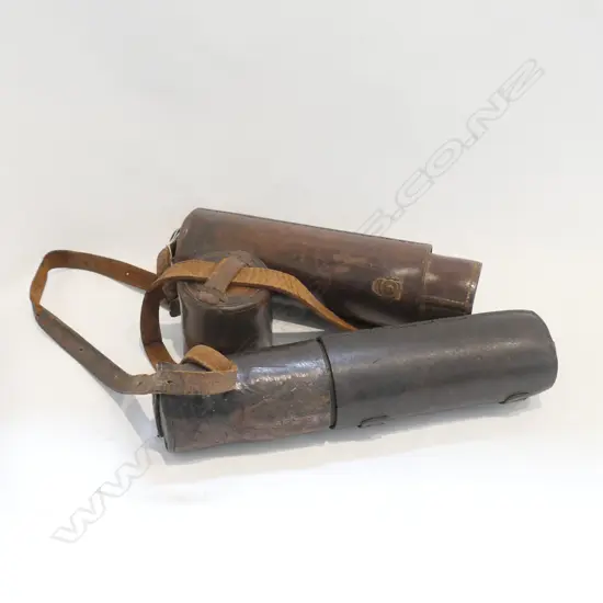 2X LEATHER TELESCOPE CASE