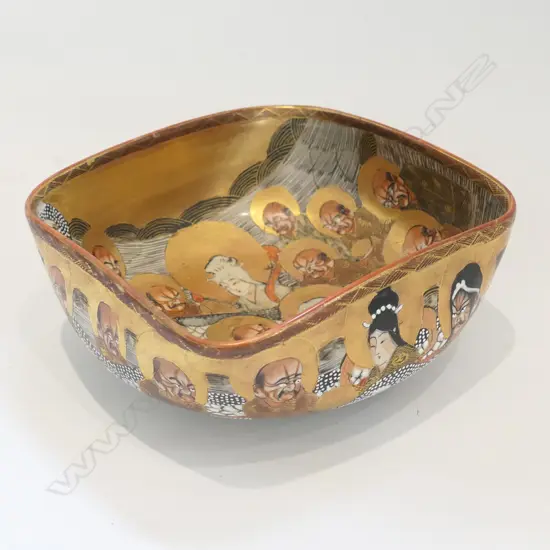 GILT ORIENTAL BOWL 160MM SQ