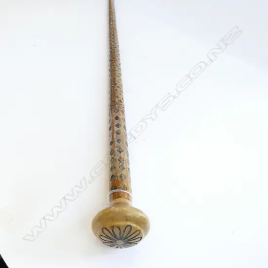DECORATED TRIBAL WALKING STICK