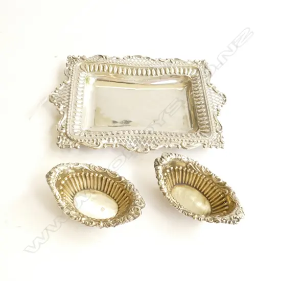 PR STERLING SALTS AND BON BON DISH
