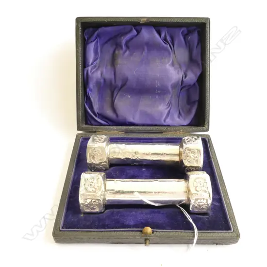 STG. SIL. PR OF KNIFE RESTS IN BOX - BIRMINGHAM 1901