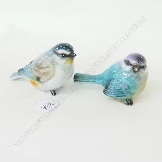 2 PORCELAIN SPARROWS