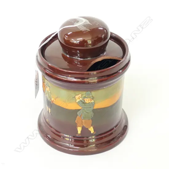 ROYAL DOULTON KINGSWARE GOLF TOBACCO JAR LID A/F
