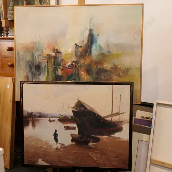 TWO LANDSCAPE OIL PAINTINGS - LARGEST FRAME  780 X 1030MM