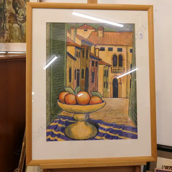 MARYANN CASEY PASTEL ITALIAN SCENE H 870 MM