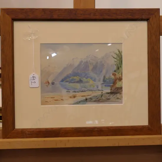 UNSIGNED WATER COLOUR LANDSCAPE INSCRIBED EX L. J STEELE ESTATE 150 X 210 MM