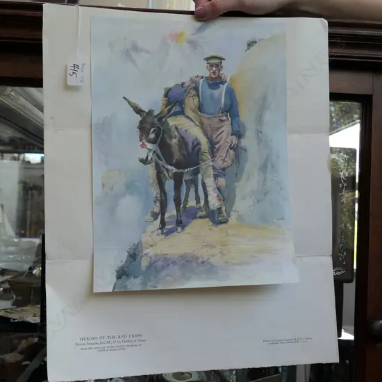 COLOUR PRINT SIMPSON & HIS DONKEY, UNFRAMED