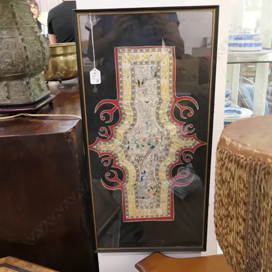 FRAMED CHINESE EMBROIDERED PANEL L 650 