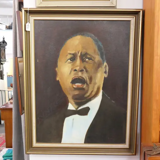 BLACK JAZZ SINGER OIL 550MM W X 700MM H