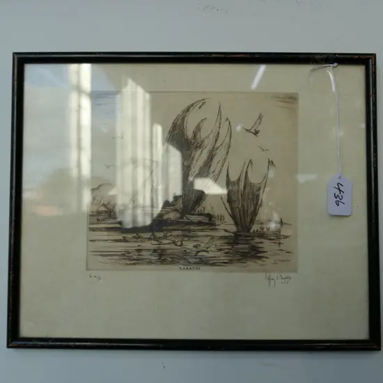 'LAKATOI' ETCHING BY INGLETON