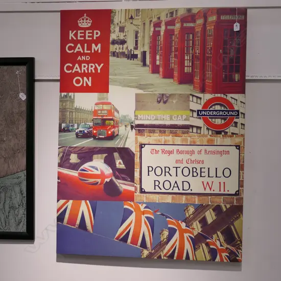 LARGE LONDON PORTOBELLO ROAD CANVAS 850MM H X 1130MM W