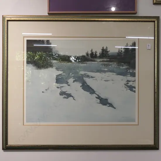 SNOWY LANDSCAPE W/C SGD JAMES A. MCBEATH 530 X 710MM