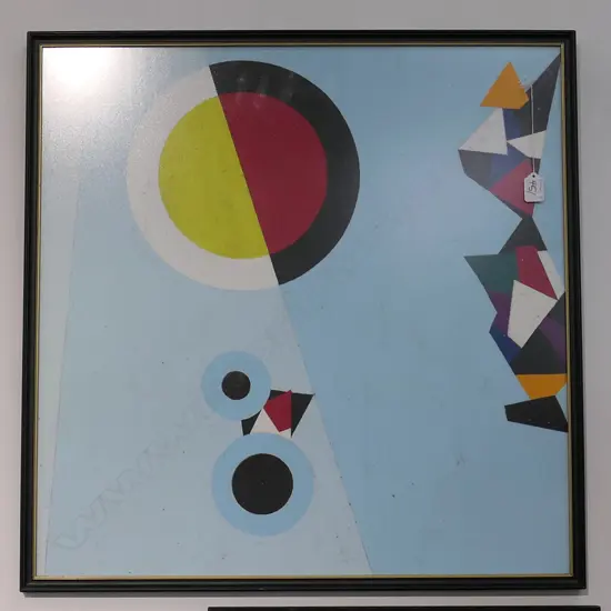 LLOYD HILLYER GEOMETRIC ABSTRACT 650 X 655MM