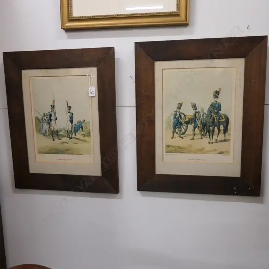 PR OAK FRAMED MILITARY PRINTS