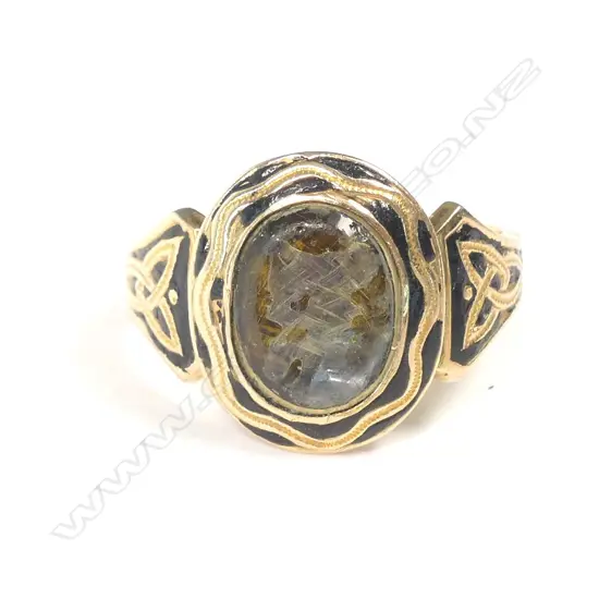 VICTORIAN GOLD MOURNING RING (AF)