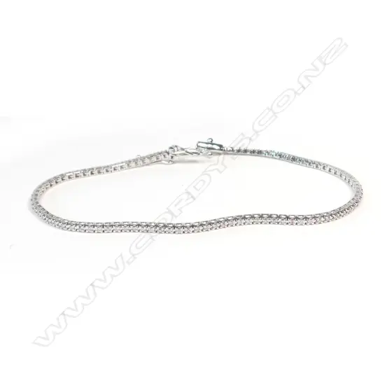 9CT WHITE GOLD AND DIAMOND TENNIS BRACELET 0.50CT TDW