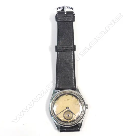 BAUME 1950s GENT'S WRISTWATCH, 33mm CASE (FAULT),  MANUAL MOVT.
