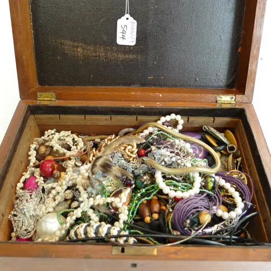 BOX OF COSTUME JEWELLERY