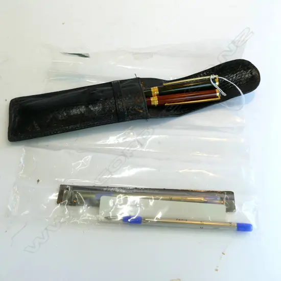 PR DUPONT 18CT & LACQUER FOUNTAIN & ROLLER PENS