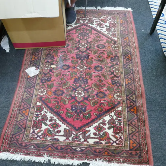 HAND KNOTTED PERSIAN MOSUL RUG DECORATED WITH HERATI PATTERN 150 x 100cm 